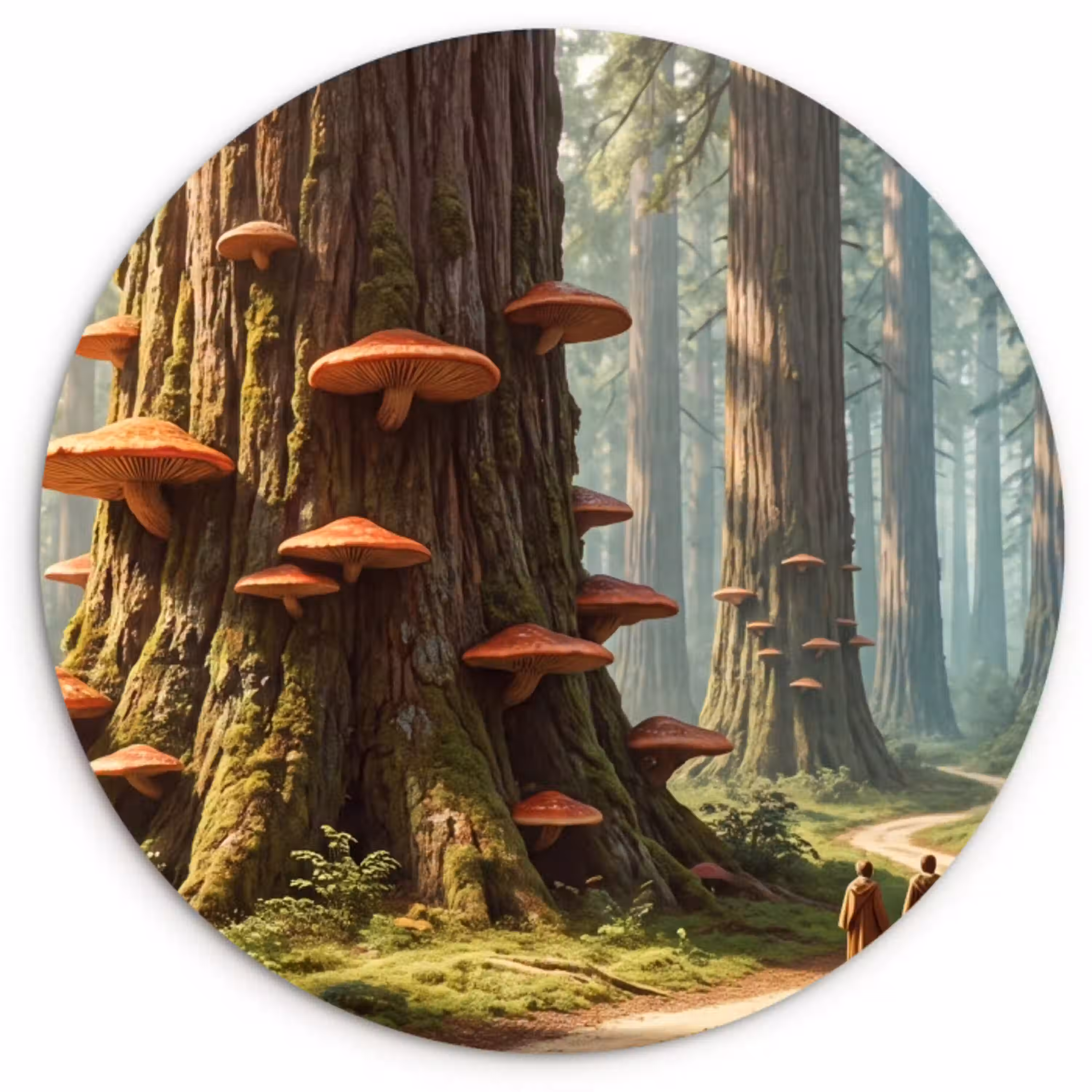 Bos - Bomen - Natuur Wandcirkel plexiglas klein -3d