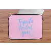 Tequila texted you - Roze - Blauw laptophoes neopreen klein -tafel