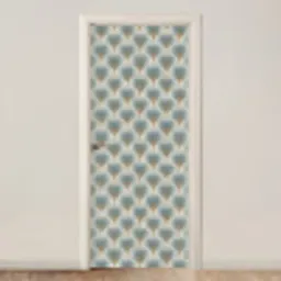 Waaier - Klassiek - Blauw deurposter klein 289 -3d_beige
