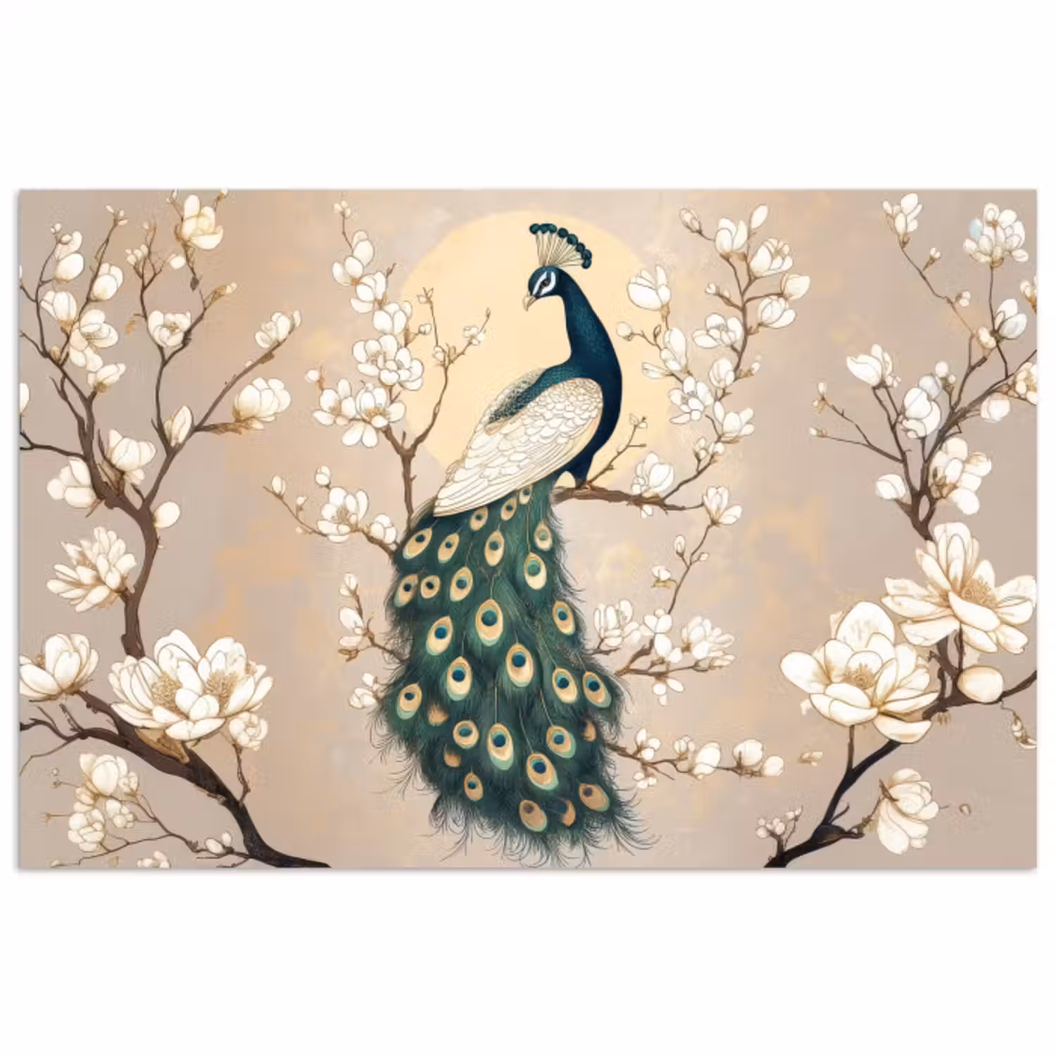 Poster – Pauw - Tak - Bloemen