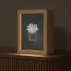 Friet - Witte krijttekening - Zwart Light Box met kabel (Tafellamp) klein -z3d_website