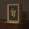 Slang - Minimalistisch - Goud Light Box met kabel (Tafellamp) klein -z3d_website