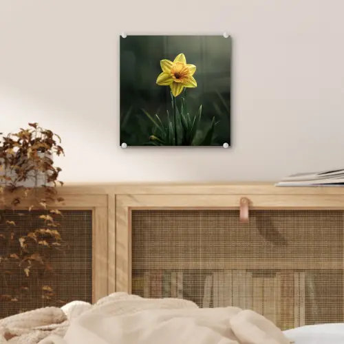 Bloem - Narcis - Gras - Geel plexiglas 5mm klein -sfeer4