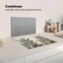 Bananenbladeren - Beton - Groen Inductie beschermer vinyl 3mm middel -wsfeer7_website