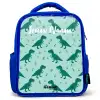 Dinos - Patroon - Groen Kinderrugzak - Blauw middel -3d