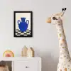 Vaas - Blauw - Geblokt - Modern fotolijst zwart zonder passe partout klein -usfeer4_kinderkamer