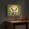 Panda - Bamboebos - Groen Light Box met batterij (Wandlamp kind) middel -sfeer5_kind