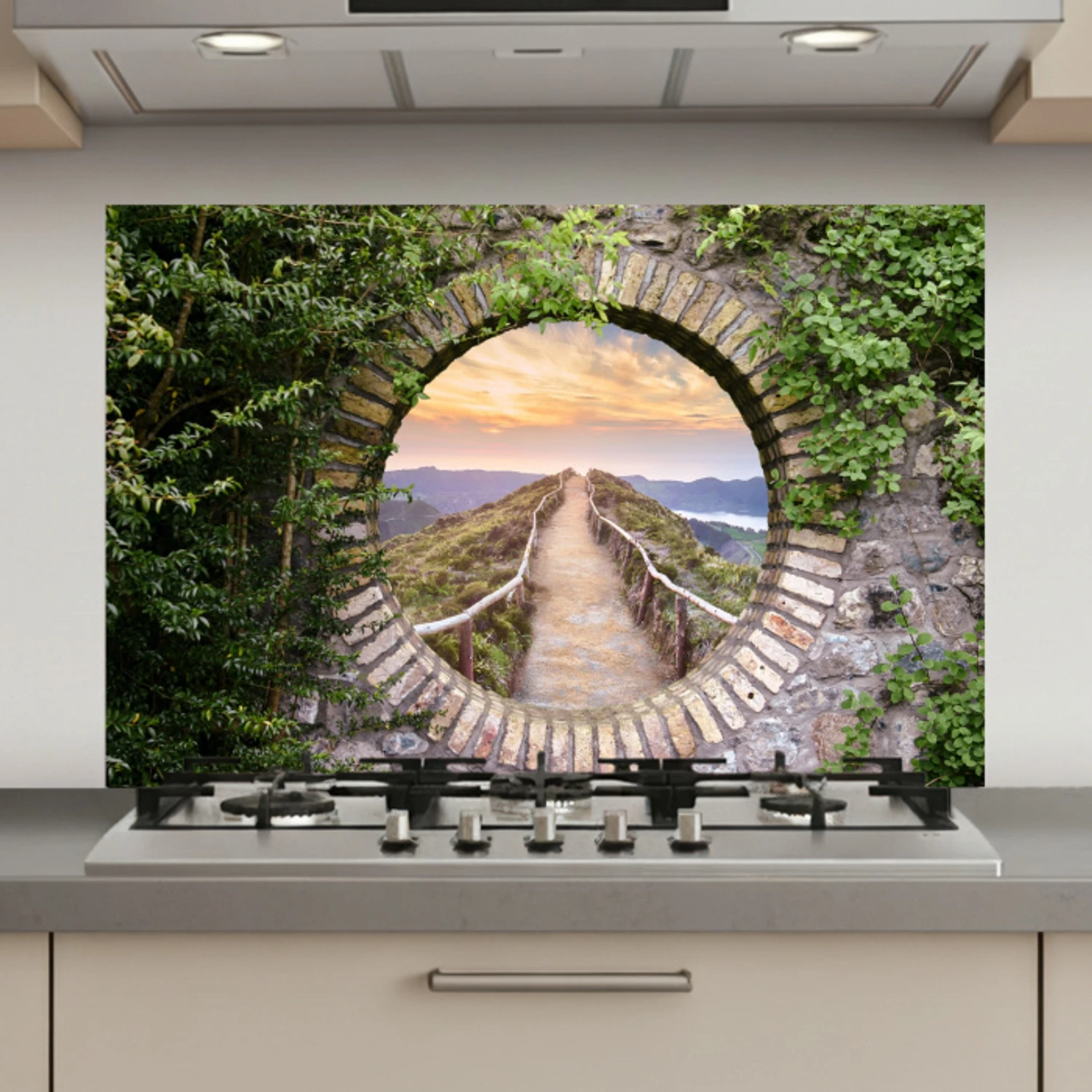 Brug - Zee - Doorkijk - Zomer keuken achterwand spatscherm klein -3d_website