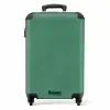 Lederen look blauw groen NBS - Handbagage koffer - Volwassenen Unisex middel -productfoto_recht