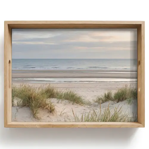 Zandstrand - Bewolkt - Duinen Dienblad Rechthoek middel -z3d_shopping