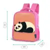 Panda - Slaap - Oranje Kinderrugzak - Roze middel -productfoto_formaten
