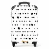 Organische zwarte stippen op witte achtergrond NBS - Handbagage koffer - Kinderen Unisex middel -productfoto_recht