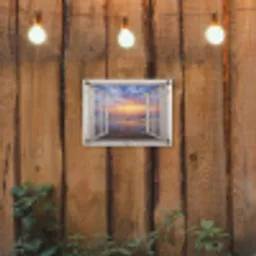 Zonsondergang aan zee tuinposter los doek klein -sfeer1