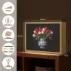 Rode - Bloemen - Tulpen - Vaas Light Box met batterij (Wandlamp) middel -USP_websiteoverzichtNL