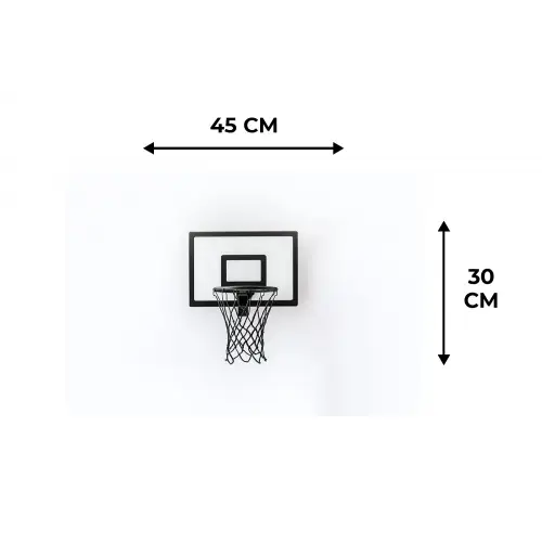 Basketbalbord - Minimalistisch - Zwart Placemat vinyl groot -specs