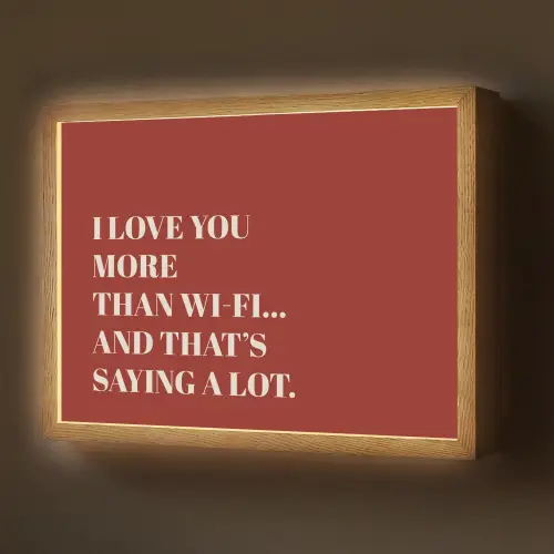 Rood - Quote - Liefde Light Box met batterij (Wandlamp) middel -z3d_website