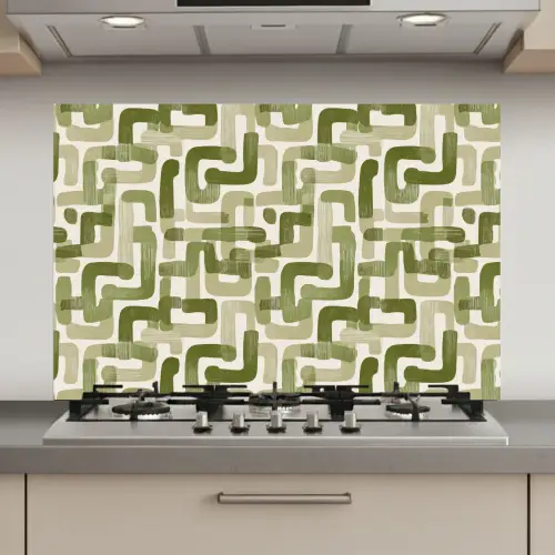 Modern - Grafisch - Groen keuken achterwand spatscherm klein 900 -3d_website