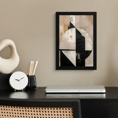 Abstract - Modern - Geometrisch - Pastel fotolijst zwart zonder passe partout klein -sfeer1