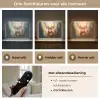 Hert - Geverfd - Gewei - Bruin Light Box met batterij (Wandlamp) middel -USP_lichtkleurNL