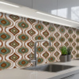 Motief - Patroon - Kleurrijk keuken achterwand 2 middel 871 -3d_schuin