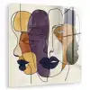 Abstract - Overlappende gezichten - Paars - Donkergroen plexiglas 5mm klein -zzzproduct_nieuw