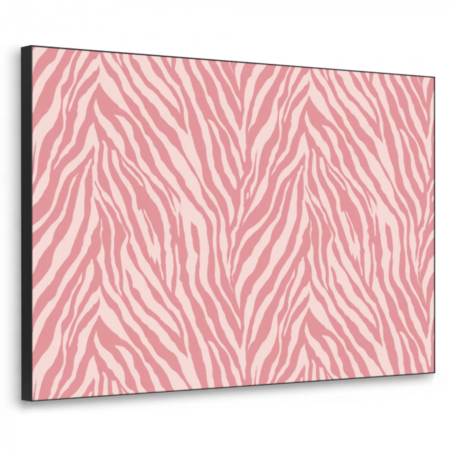 Zebra - Print - Roze Textielframe zwart klein 947 -3d