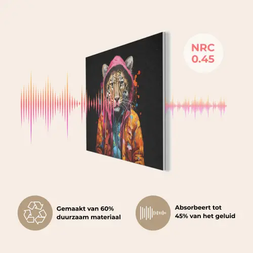 Graffiti - Luipaard - Zwart - Jas PET vilt klein -USP_NL