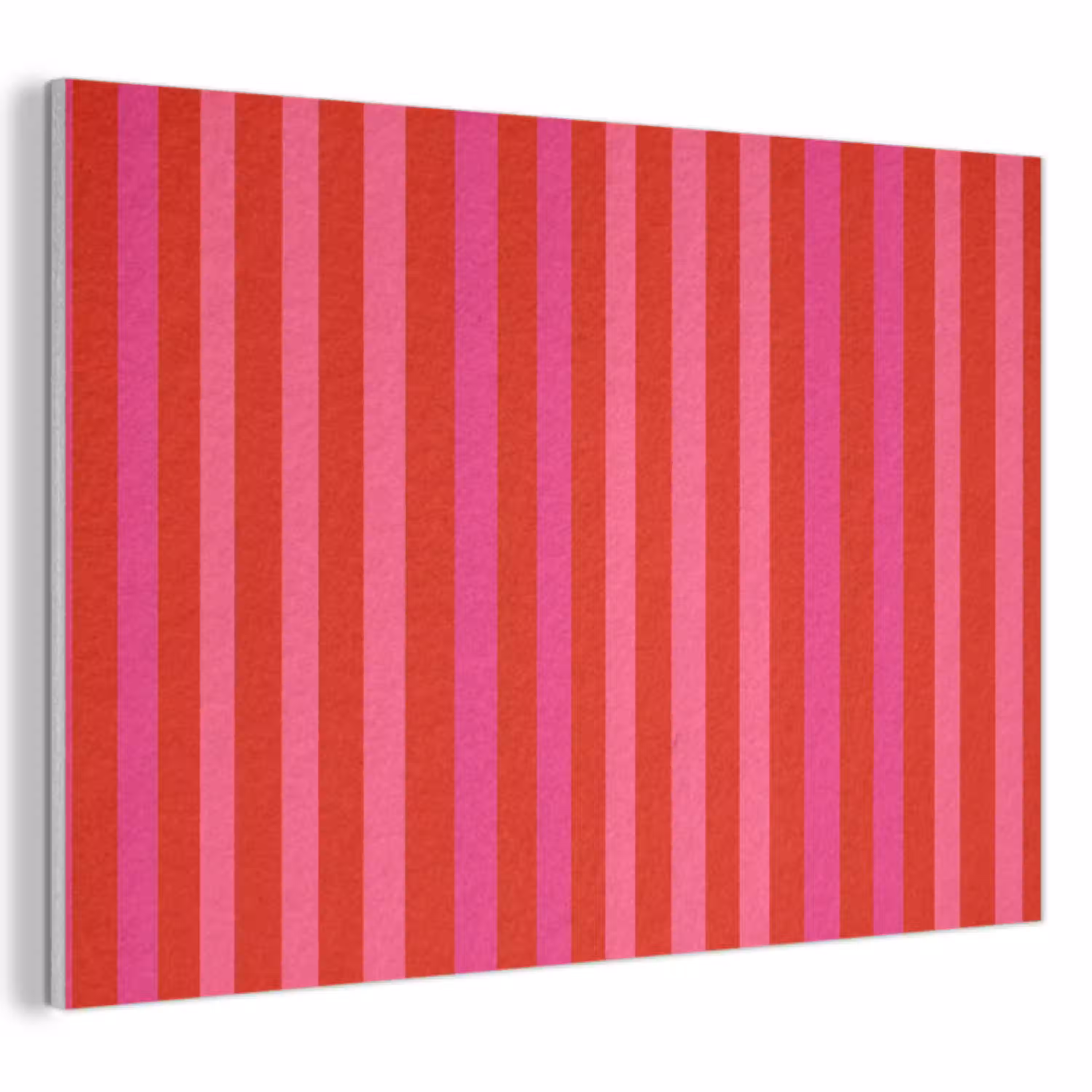 Verticaal - Strepen - Roze PET vilt klein 837 -3d