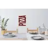 Pizza - Vintage - Decoratie - Japandi Muursticker klein -eettafel
