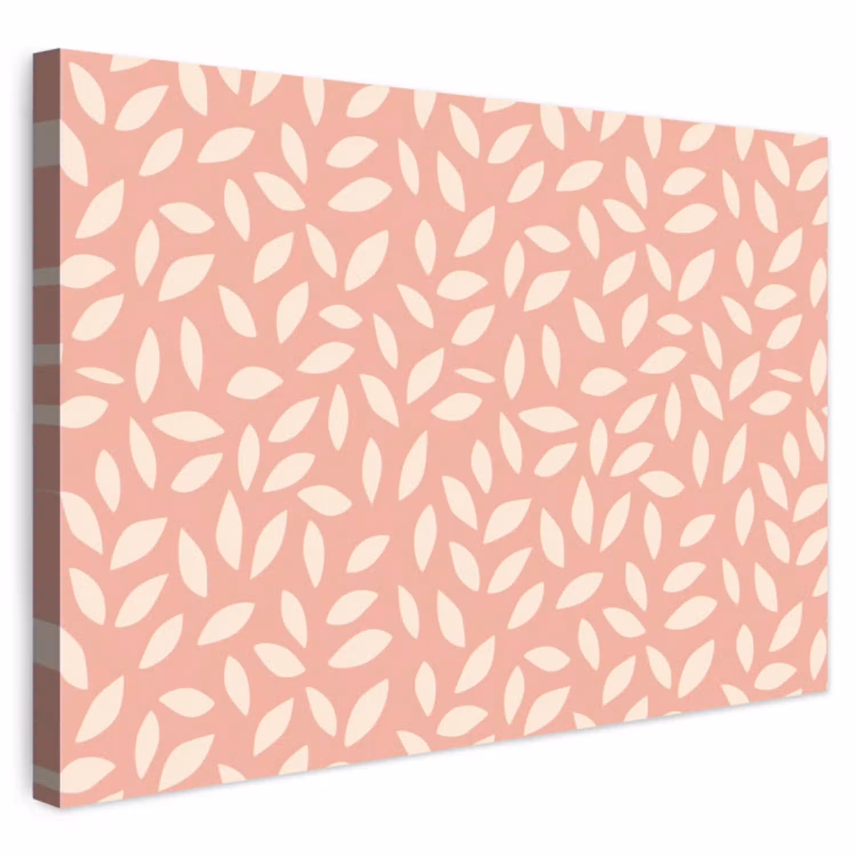 Roze - Bladeren - Speels - Patroon Tuinposter op houten frame 2 cm dik klein 845 -3d