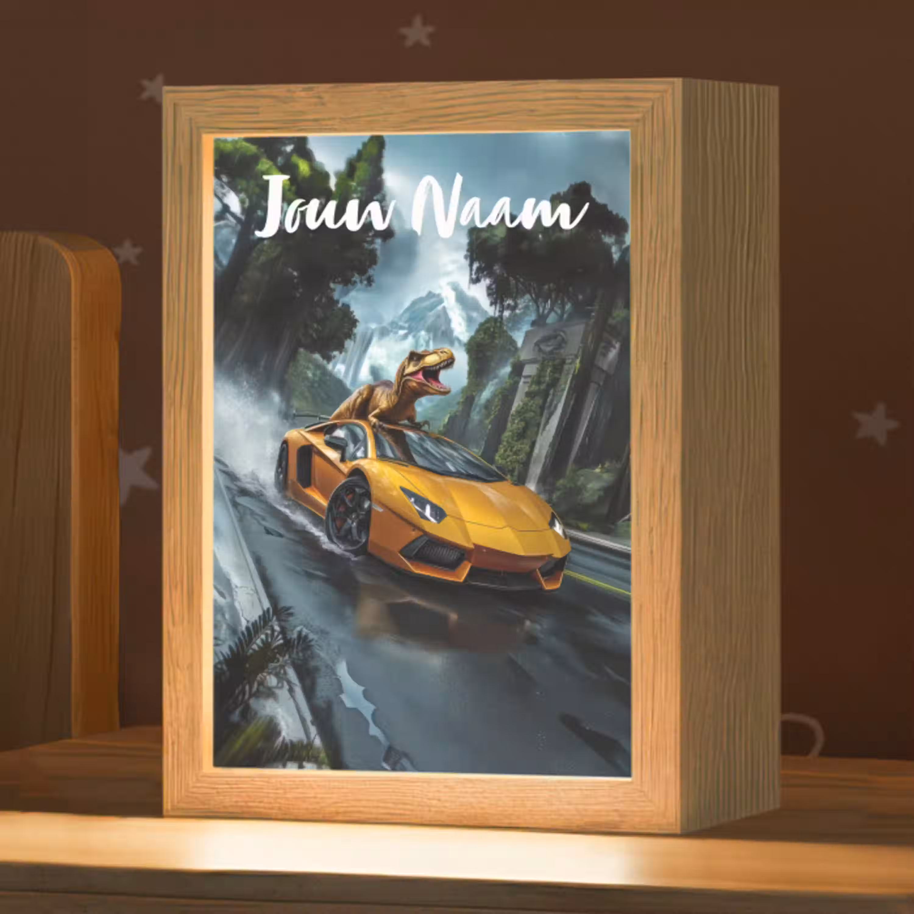 T-Rex - Auto - Regenwoud Light Box met kabel (Kinderlampje) klein -zzz_3d_website