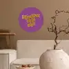 Manifest that shit - Paars - Glitter Wandcirkel behangsticker klein -sfeer1
