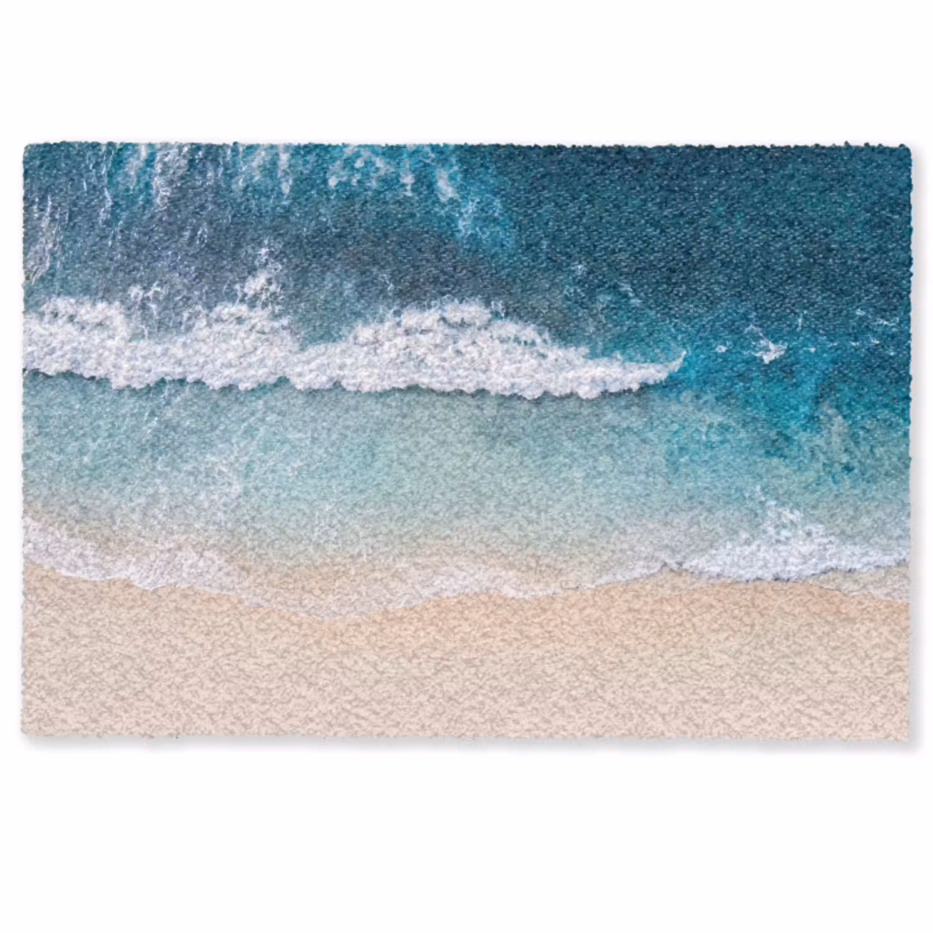 Strand - Zee - Golven - Natuur - Blauw Deurmat klein -zkaufland3d