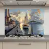 Zeilboot - Zon - Pier - Hout keuken achterwand spatscherm klein -3d_website
