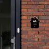 Zwart vlak - Modern Naambord Huisje klein -sfeer2