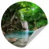 Jungle - Waterval - Planten - Water - Natuur Wandcirkel behangsticker klein -3d