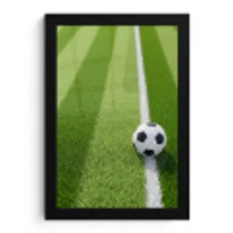 Voetbal - Grasveld - Sport - Groen fotolijst zwart zonder passe partout klein -3d