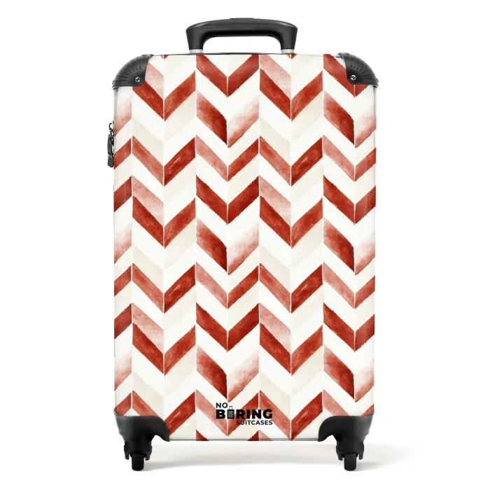 Pijlen patroon rood NBS - Handbagage koffer - Kinderen Unisex middel -productfoto_recht