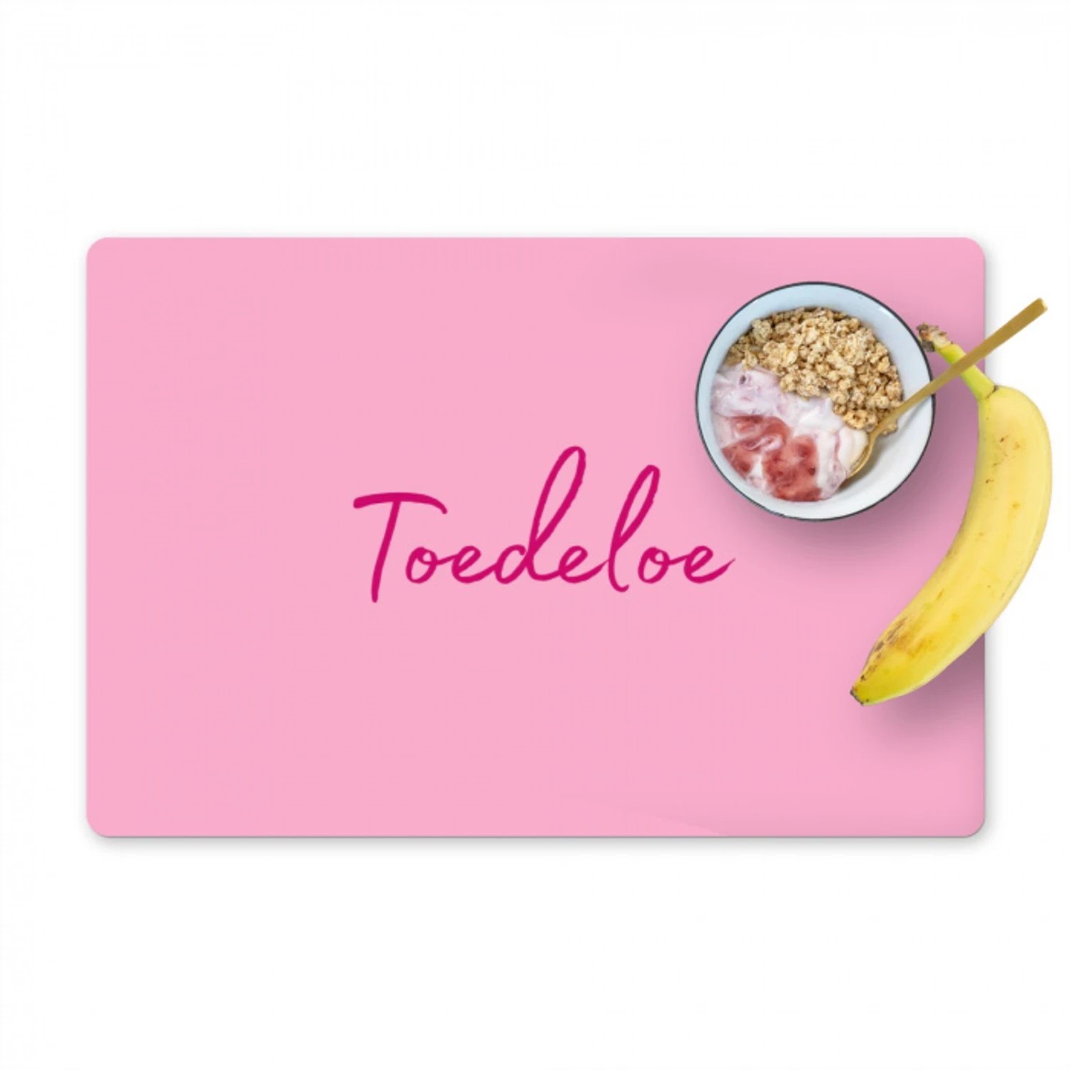 Toedeloe - Roze - Minimalistisch Placemat vinyl groot -zzzproduct_Kitchenyeah-website