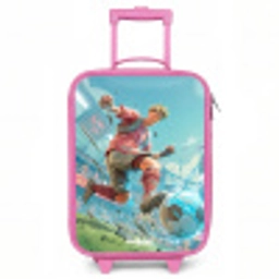 Voetbal - Jongen - Stadion - Elektrisch Kinderkoffer - Roze klein -3d