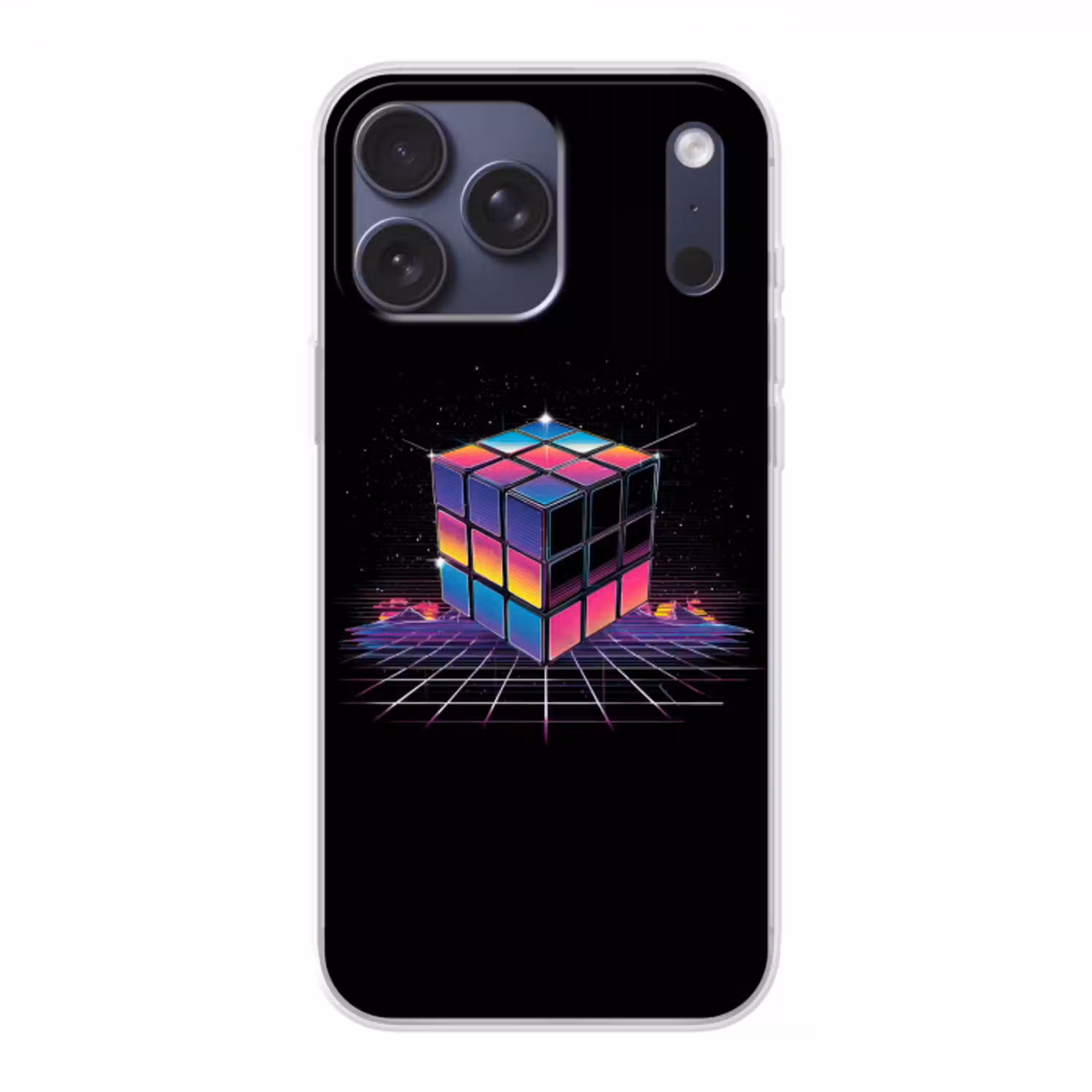 Kubus - Kleurrijk - Raster Telefoonhoesje iPhone 17 Pro Max klein -3d