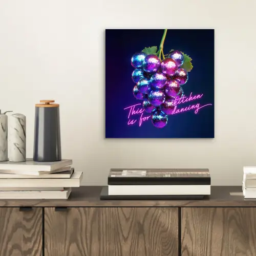 Quote - Neon - Disco - Druiven aluminium wit klein -sfeer1
