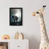 Olifant - Dieren - Licht - Bos - Natuur - Wilde dieren fotolijst zwart zonder passe partout klein -usfeer4_kinderkamer