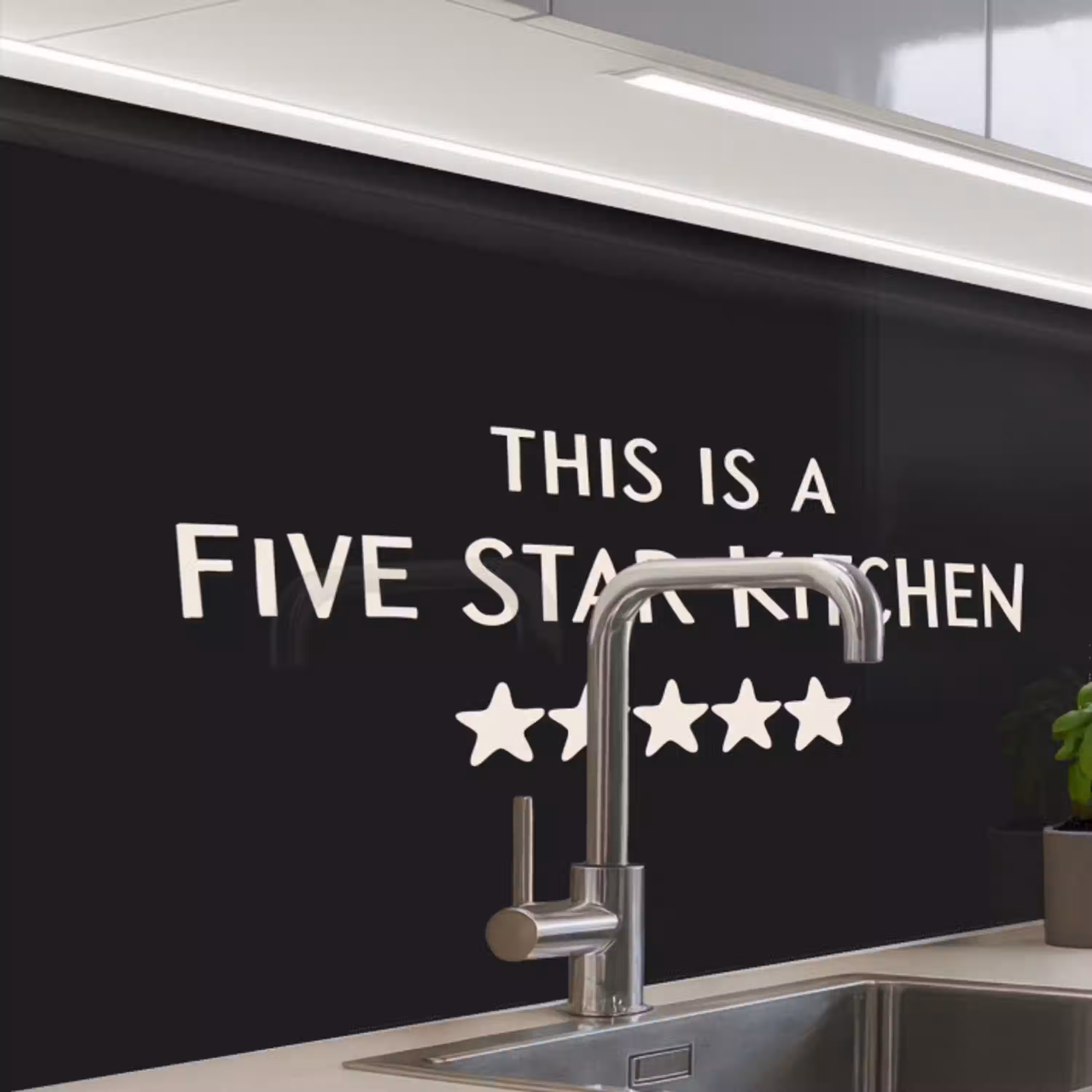 This is a five star kitchen keuken achterwand 2 middel -zzzz3d_schuin