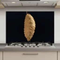 Bladeren - Zwart - Goud - Luxe - Natuur keuken achterwand spatscherm klein -3d_website