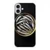 Sardines - Vissen - Rond - Zwart Apple iPhone 16 Plus klein -3d