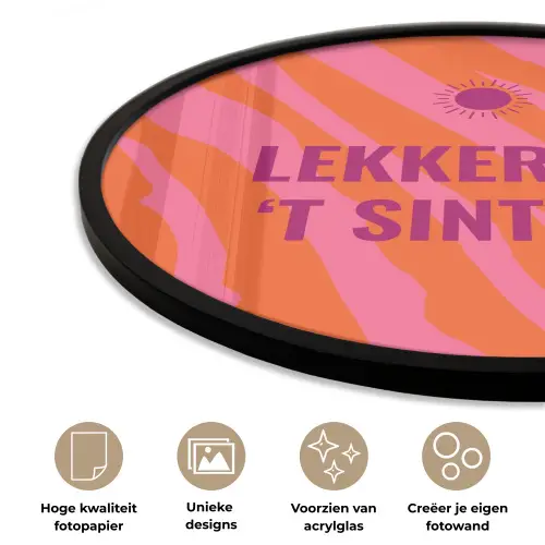 Quote - Zomer - Roze Fotolijst rond zonder passe partout klein -closeup_NL