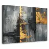 Modern - Goud - Grijs - Patroon Textielframe zwart klein -3d
