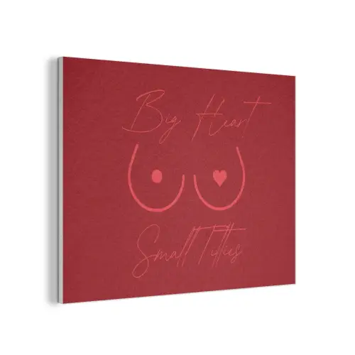 big heart small titties - Hart - Rood PET vilt klein -3d