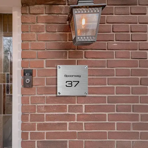 Metaal - Modern Naambord Vierkant klein -sfeer7-XS